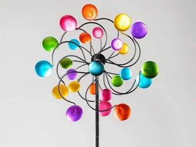 Produktbild von Famanu Windmühle bunt 126 cm - Metall