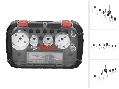 Obrázek produktu pro Bosch 2 608 594 190, Sada, Vrtačka, Kov, Neželezité kovy, Trubka, Sádrokarton, Plast, Dřevo, Černá, Červená, Bílá, Rychlořezná ocel legovaná kobaltem (HSS-Co), 4,4 cm