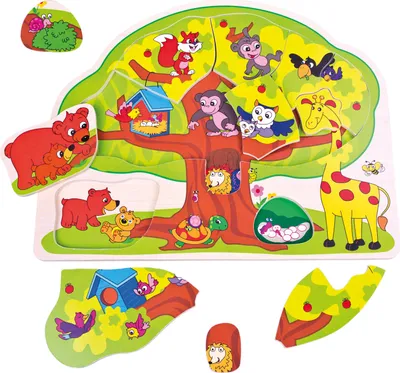 Produktbild von Bino Puzzle Wildtiere, 12 tlg. ab 2 Jahren, 88119