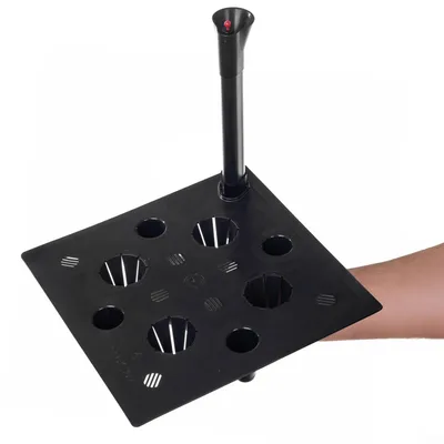 Obrázek produktu pro Samozavlažovací květináč – zavlažovací systém pro rostliny – čtvercový – indikátor hladiny vody – plast – 24 x 20 cm – černý