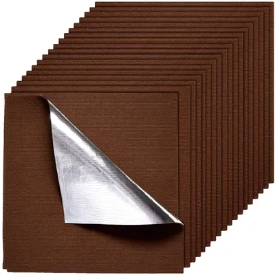 Zdjęcie produktu dla Płytki dywanowe VEVOR 609,6 x 609,6 x 5 mm, opakowanie 20 sztuk, wykładzina samoprzylepna o powierzchni 7,4 m², wykładzina dywanowa, łatwa wymiana DIY do salonu i biura, ciemnobrązowa