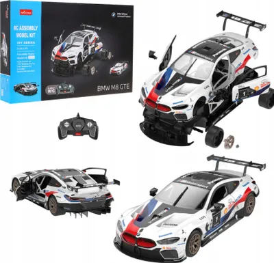 Immagine prodotto di Auto telecomandate COIL, kit di modellini, auto telecomandata per bambini con telecomando, BMW M8 GTE, scala 1:18, frequenza: 2,4 GHz, per bambini a partire dagli 8 anni, bianco