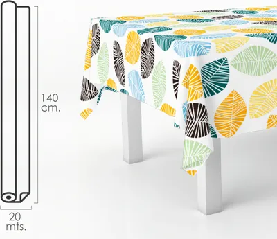 Zdjęcie produktu dla Obrus gumowy w rolce 140 cm x 20 metrów. Kolory arkuszy