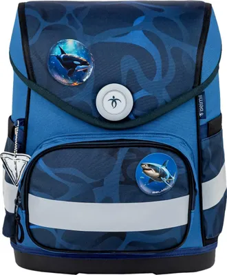 Produktbild von Belmil Schulranzen Set Wave Storm "Wassertiere" 1.Klasse Jungen Einschulung Grundschule Compact mit Patch 2026