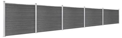Obrázek produktu pro vidaXL Sada plotových prvků WPC 872x146 cm černá