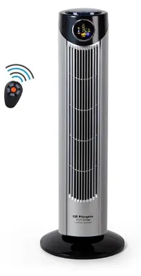 Obrázek produktu pro Orbegozo TWM 1010, Vertikální domácí ventilátor, Černá, Šedá, Podlaha, 0 - 80°, 45 W, 230V, 50Hz