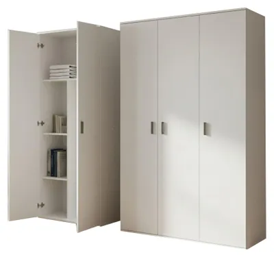 Produktbild von Velate - Großer Mehrzweckschrank, 194x190 cm, Weiß, Modular