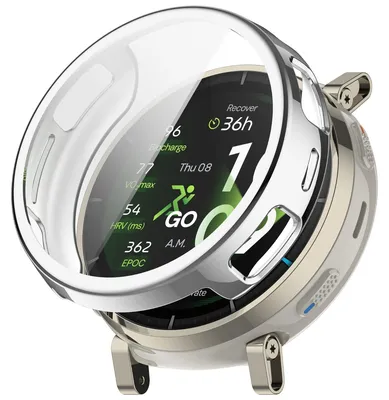 Produktbild von INF TPU Vollschutz Hülle kompatibel mit Amazfit Active3 Premium für Alltag Silber