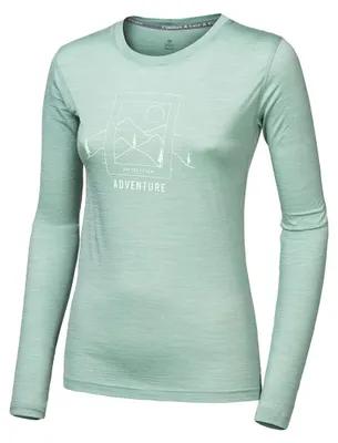 Zdjęcie produktu dla Damska koszulka z długim rękawem SENSOR MERINO AIR SAY YES, kolor: zielony (basil), rozmiar: XL