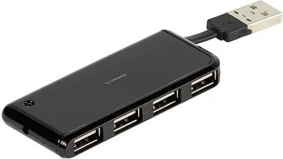 Produktbild von ViVanco™IT-USBHUB4SL USB 2.0 480Mbit/s Schwarz Schnittstellenhub (36660)