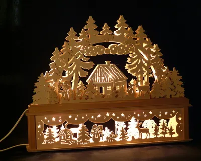 Produktbild von Original Erzgebirgischer Marken Schwibbogen Lichterbogen 50 x 43 cm K50-B_10