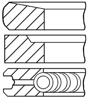 Produktbild von GOETZE ENGINE 08-431707-00 Kolbenringsatz Kolbenringe für KIA SORENTO I (JC) für HYUNDAI H-1 Travel (TQ)
