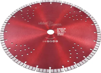 Obrázok produktu pre vidaXL Diamantový rezný kotúč s turbom a otvormi Oceľ 350 mm