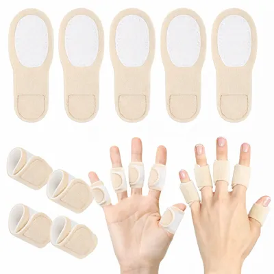 Produktbild von Fingerbandage 10er Set, verstellbare Fingerwickel aus Baumwolle, weich & wiederverwendbar, für Alltag & Pflege