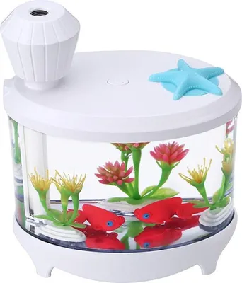 Immagine prodotto di INF Umidificatore Notturno Acquario - Purificatore d'Aria USB con LED Colorati
