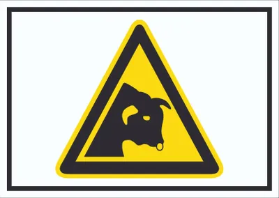 Produktbild von Achtung Stier Symbol A3 (297x420mm) Schild