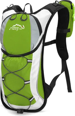 Obrázek produktu pro outdoorový cestovní batoh 5L, turistický batoh, hydratační batoh, s reflexními pruhy, vhodný pro cyklistiku, turistiku, běh, zelený