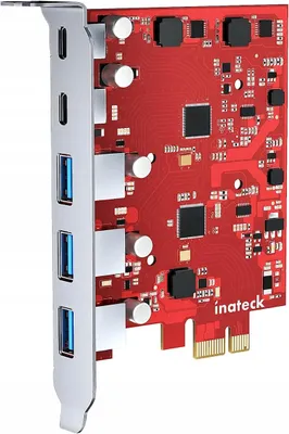Obrázok produktu pre Rozširujúca karta INATEC KU5211E s 3x USB A a 2x USB C, PCI-E