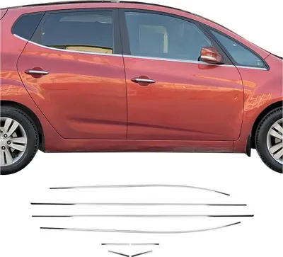 Image de Moulures de fenêtre pour Hyundai ix20 2010-2021 Acier inoxydable Chrome 8pcs