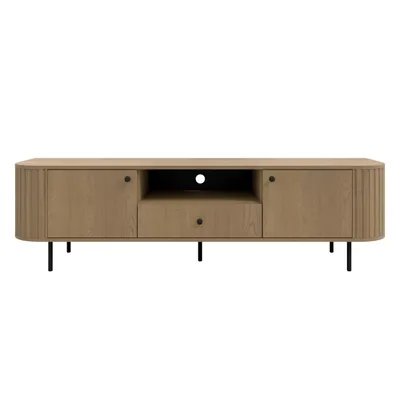 Produktbild von AX LIVING TV-Schrank Halay Eiche Cremona, 2 Türen & 1 Schublade Moderne Rillenstruktur 180,6 cm