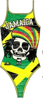 Produktbild von Turbo Jamaica Badeanzug Mit Dünnen Trägern Mehrfarbig 9-10 Years Mädchen Mehrfarbig 9-10 Years