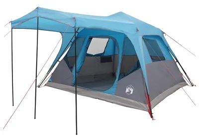 Image de Tente familiale vidaXL bleue 305 x 275 x 190 cm en polyester et acier