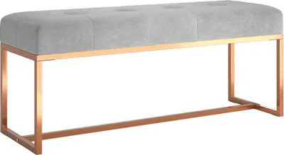 Obrázok produktu pre vidaXL Lavica sivá 110x36x45 cm Velvet