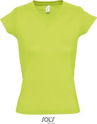 Produktbild von SOLs 11388 | Ladies V-Neck Moon Damen T-Shirt - Farbe: Apple Green - Größe: XXL