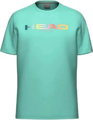 Productafbeelding van Head Racket Rainbow T-shirt met korte mouwen, groen, maat L, voor heren, kleur groen, maat L