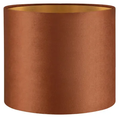 Produktbild von Home Sweet Home Lampenschirm aus Samt - Braun + Gold - ø20 x 17 cm