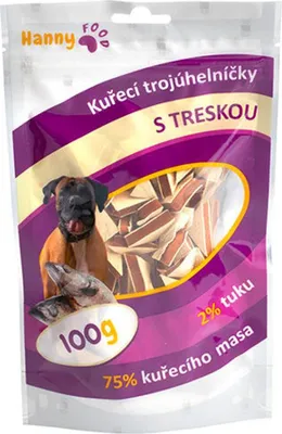 Obrázek produktu pro Kuřecí trojúhelníčky s treskou HANNY FOOD