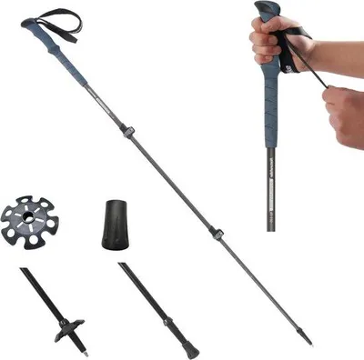 Produktbild von Famanu Trekkingstock leichtgewichtig - Aluminiumlegierung - Mit EVA-Anti-Rutsch-Griff - Verstellbare Länge