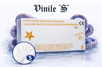 Produktbild von Einweghandschuhe Star Vinyl transparent Größe S 100 Stück für Hygiene für Arbeit