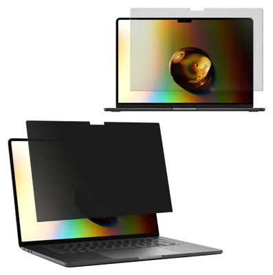 Produktbild von kwmobile Sichtschutzfolie für Apple Macbook Air 15 2023 M2 (A2941) Folie - Blickschutzfolie Privacy Screen - Laptop Folie - Anti Spy Folie - Laptop