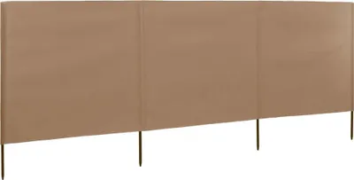 Zdjęcie produktu dla vidaXL 3-częściowy parawan z tkaniny 400 x 120 cm Taupe