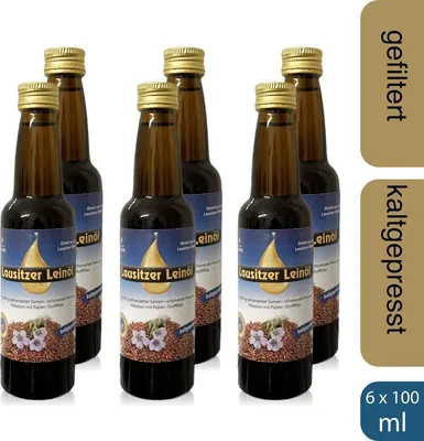Produktbild von 6 x Lausitzer Leinöl (kaltgepresstes Leinöl), 6x 100ml
