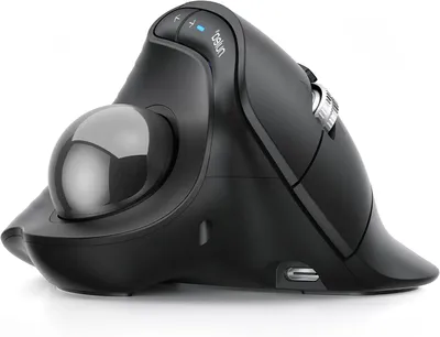 Immagine prodotto di Mouse verticale - Mouse con trackball - Comfortevole da usare - Compatibile con 3 dispositivi - Angolo di 65 gradi - Colore nero