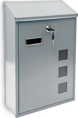 Produktbild von Design Briefkasten aus Metall 25x40 cm Silber