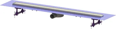 Obrázek produktu pro Sprchová žlab Kessel Linearis Compact L: 1050 mm, DN 50, WaD, kryt V2A, K 3, 1 ks.