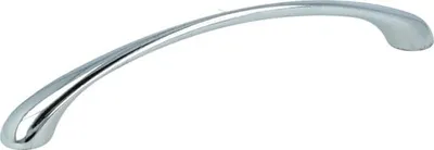 Produktbild von Möbelgriff Chrom glänzend Lochabstand 128mm dünner Schubladengriff Hochwertiger Chromgriff