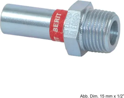 Produktbild von Geberit Mapress C-Stahl Übergang AG mit Einschubende, 22mm x 3/4"