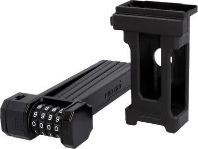 Produktbild von FISCHER Faltschloss FN85, 85 cm, 4-fach Zahlenwalze, 10.000 Kombinationen, mit Halterung​