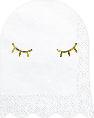 Obrázok produktu pre Servítky Ghost 11x14cm 20 ks biela / zlatá