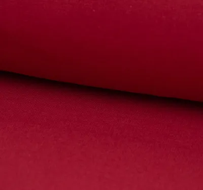 Produktbild von Sweatstoff Meterware Bio Soft dünn uni bordeaux Rot 1,5m