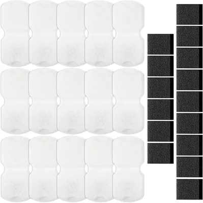 Produktbild von Ersatzfilter Set für Katzen Trinkbrunnen, 30 Stück, für 15, Filter und Schwammfilter