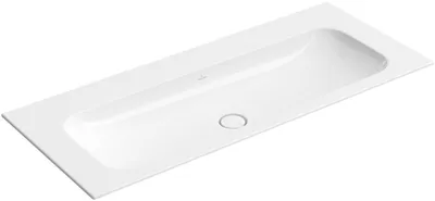 Produktbild von Villeroy&Boch Schrankwaschtisch Finion 1200x500mm o Hahnloch ohne Überlauf Eckig Stone White CeramicPlus, 4164C3RW