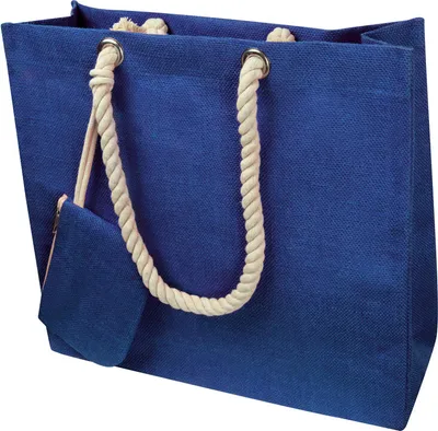 Produktbild von Einkaufstasche / Jutetasche mit Kordel / Farbe: blau
