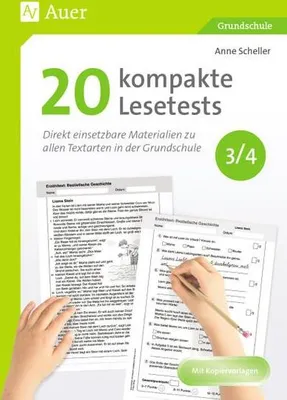 Produktbild von 20 kompakte Lesetests für Klasse 3/4
