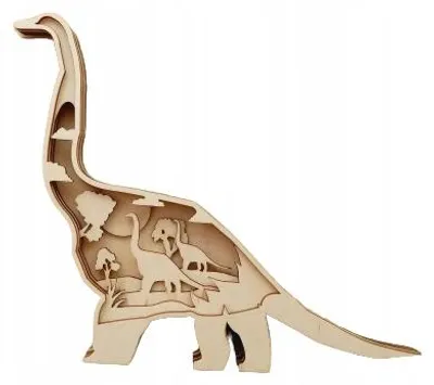 Obrázek produktu pro 3D dřevěná stavebnice na malování: dinosaurus pro děti