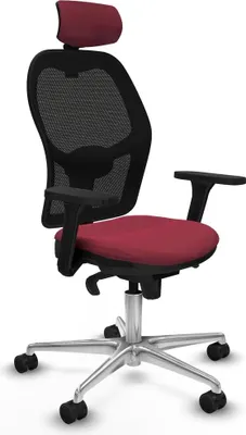 Produktbild von Bürostuhl mit Kopfstütze Jorquera Piqueras y Crespo 3D086N2 Granatrot